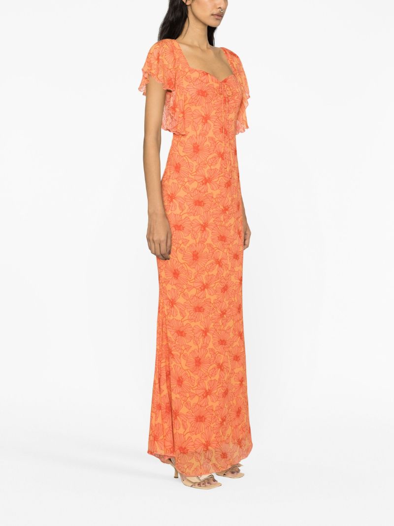 Pink Arabella Floral-print Maxi Dress