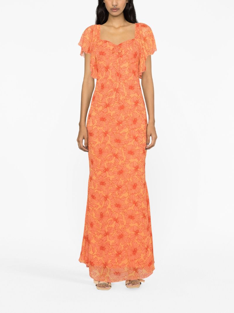 Pink Arabella Floral-print Maxi Dress
