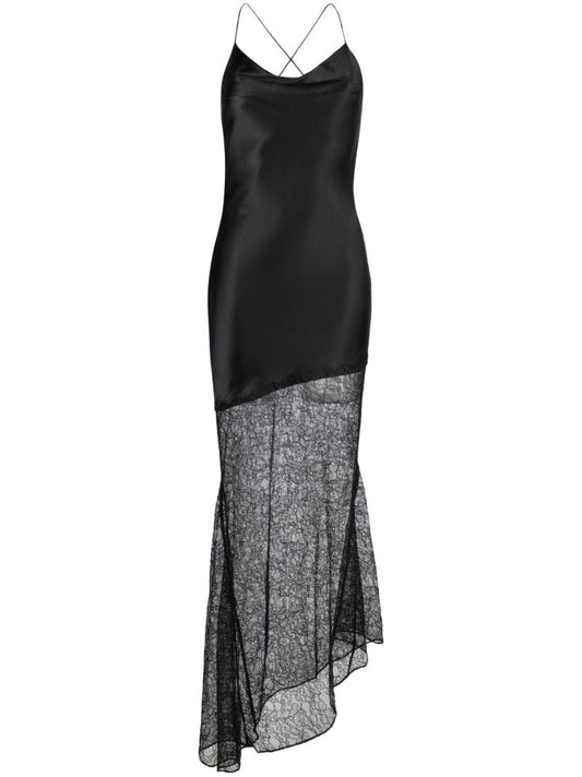 Black Matricia Silk Slip Dress