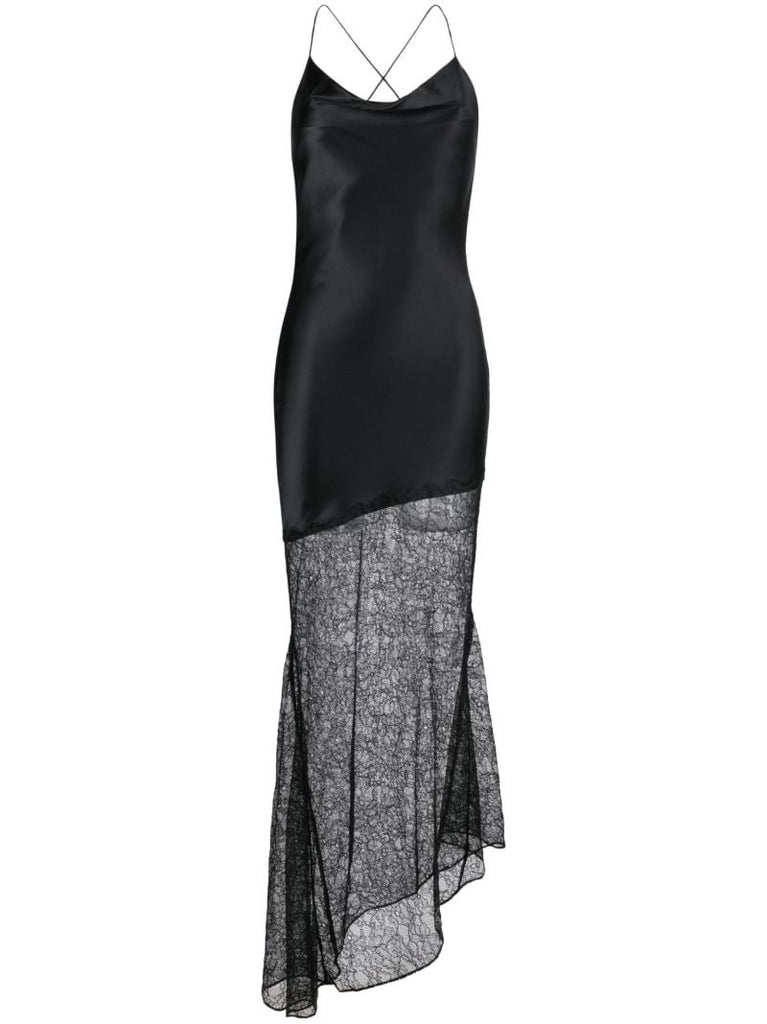 Black Matricia Silk Slip Dress