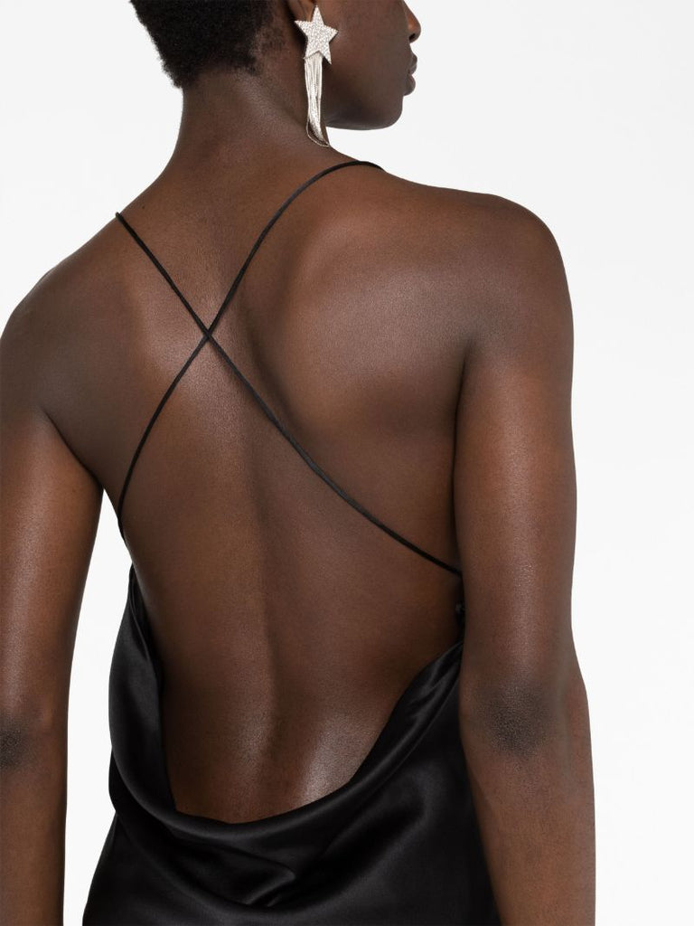 Black Matricia Silk Slip Dress