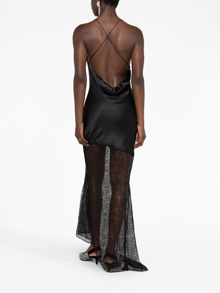Black Matricia Silk Slip Dress