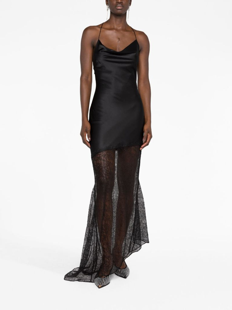 Black Matricia Silk Slip Dress