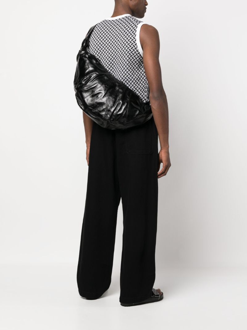 Black Croissant Large Shoulder Bag