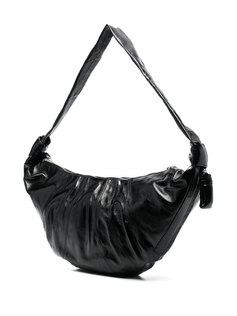 Black Croissant Large Shoulder Bag