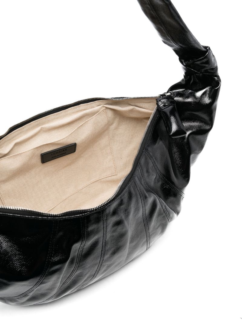 Black Croissant Large Shoulder Bag
