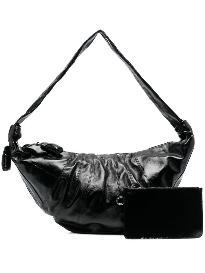Black Croissant Large Shoulder Bag