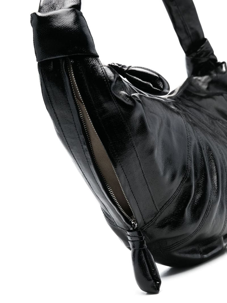 Black Croissant Large Shoulder Bag