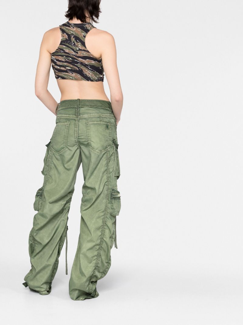 Brown Asahi Camouflage-print Top