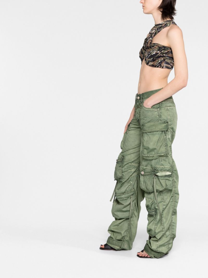 Brown Asahi Camouflage-print Top
