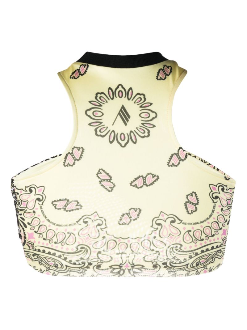 Yellow Asahi Bandana Print Top