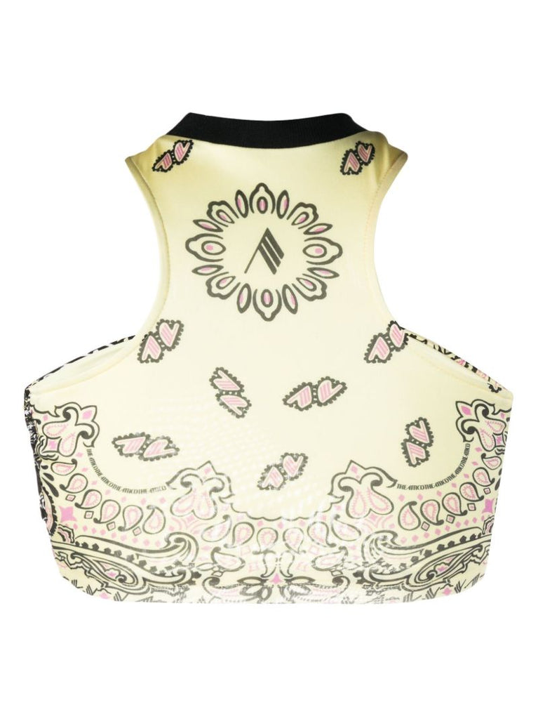 Yellow Asahi Bandana Print Top