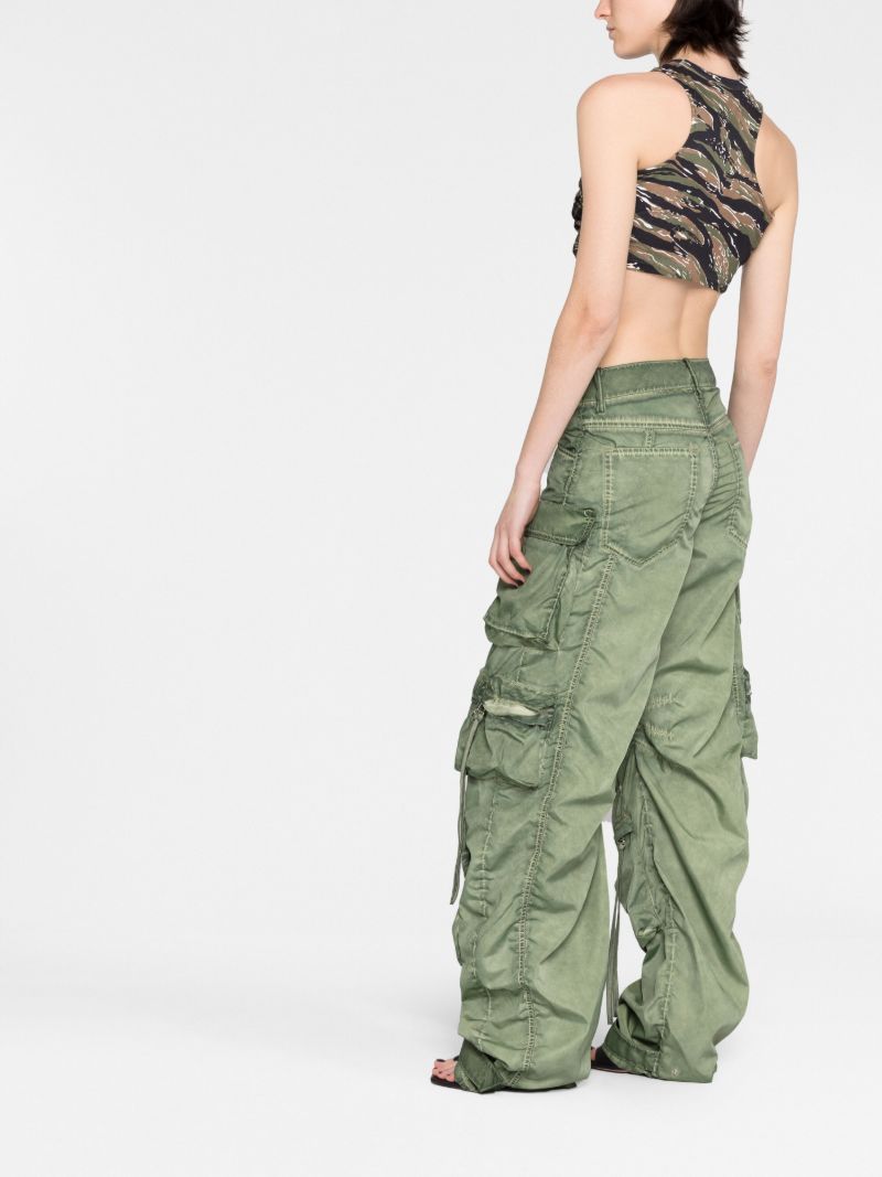 Green Fern Cargo Trousers