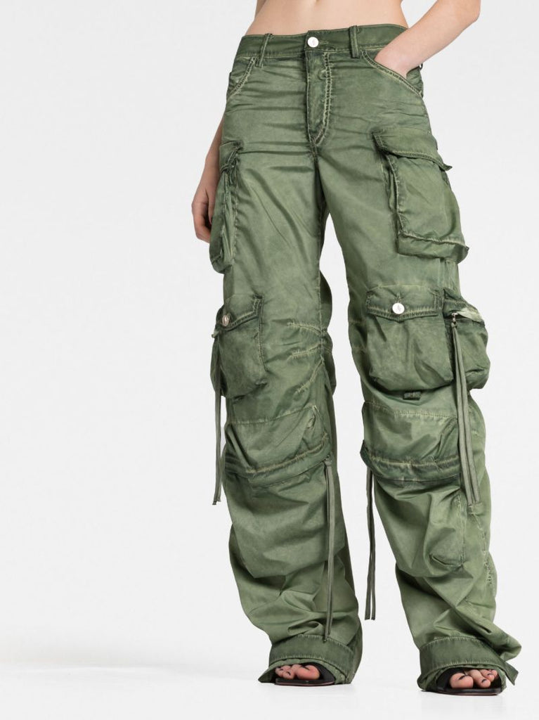 Green Fern Cargo Trousers