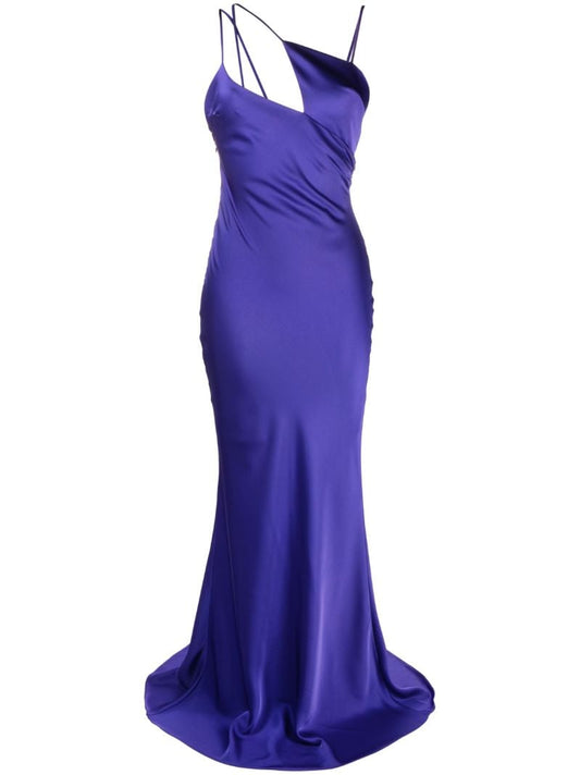 Purple Melva Asymmetric Gown
