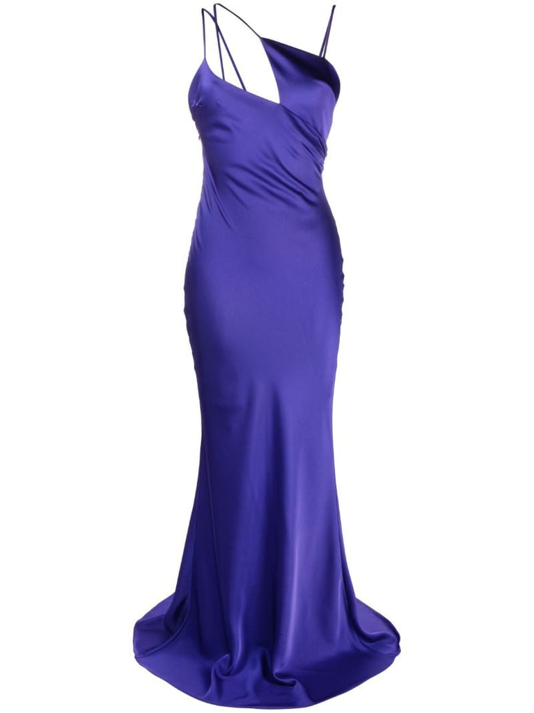 Purple Melva Asymmetric Gown