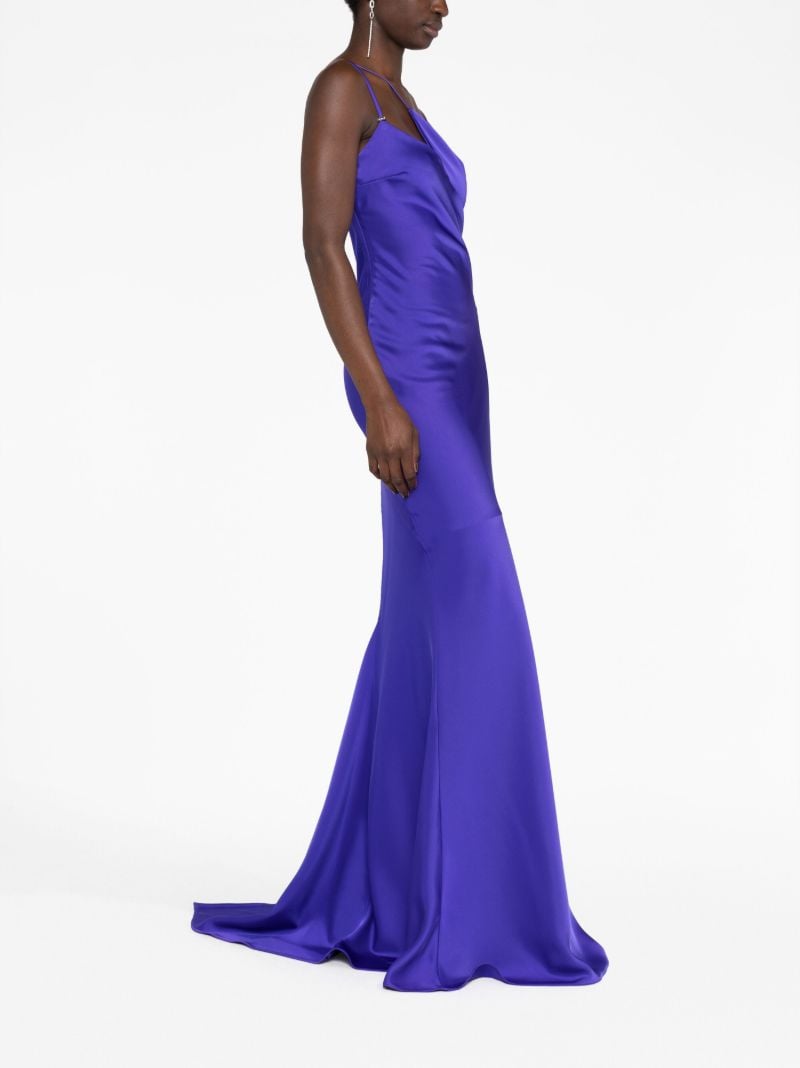 Purple Melva Asymmetric Gown