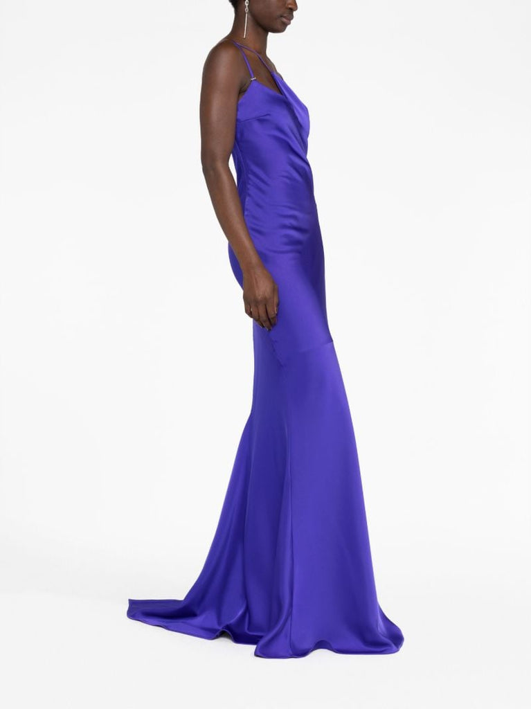 Purple Melva Asymmetric Gown