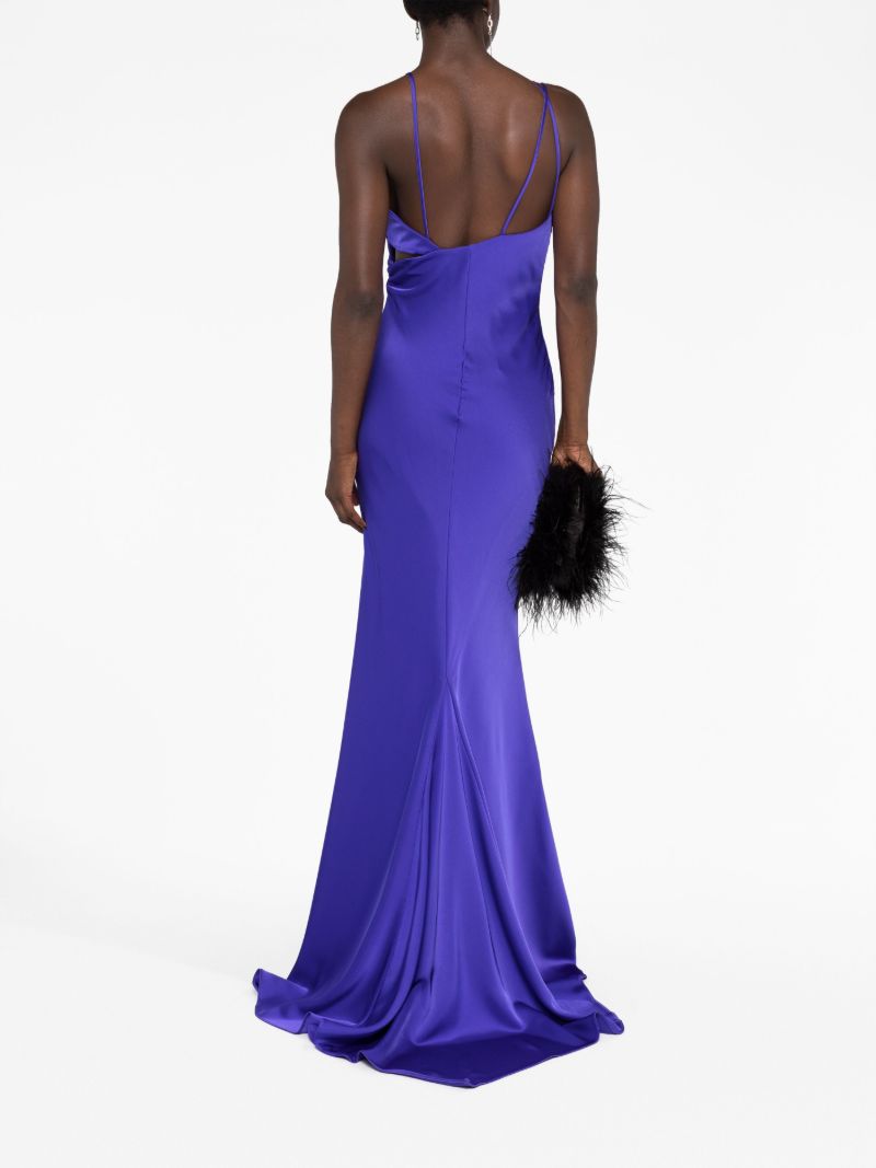 Purple Melva Asymmetric Gown