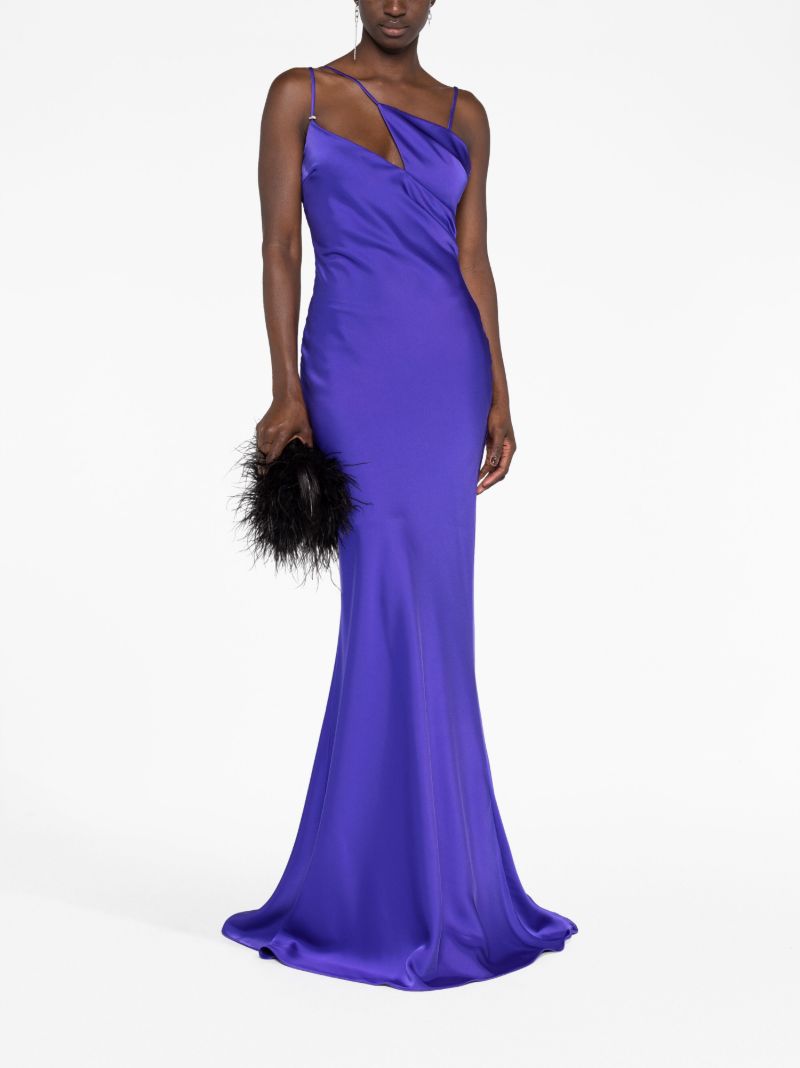 Purple Melva Asymmetric Gown