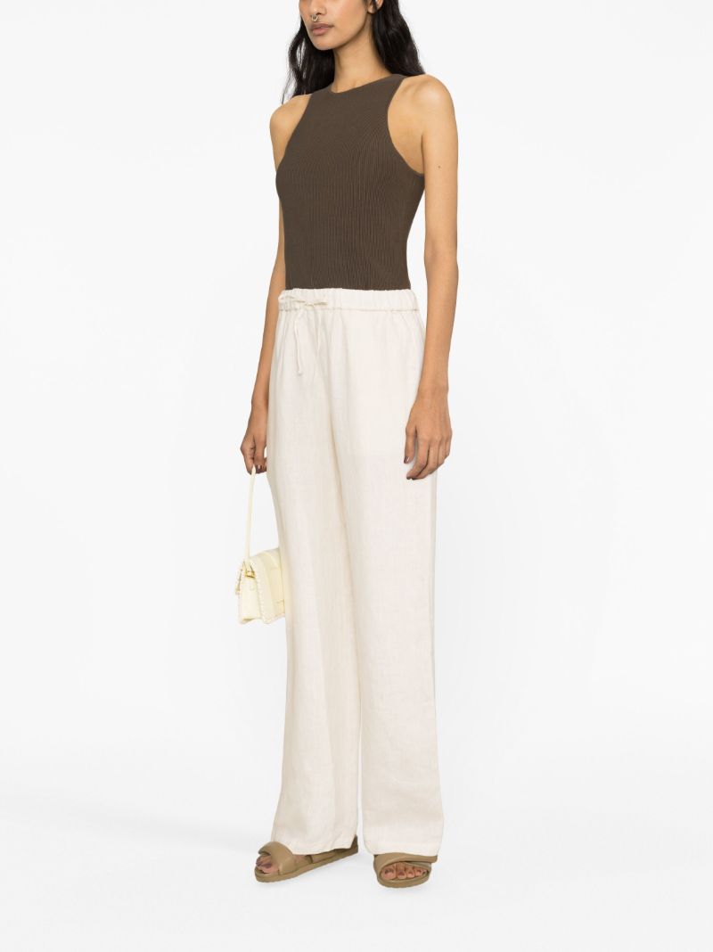 Neutral Jaleh Linen Drawstring Trousers