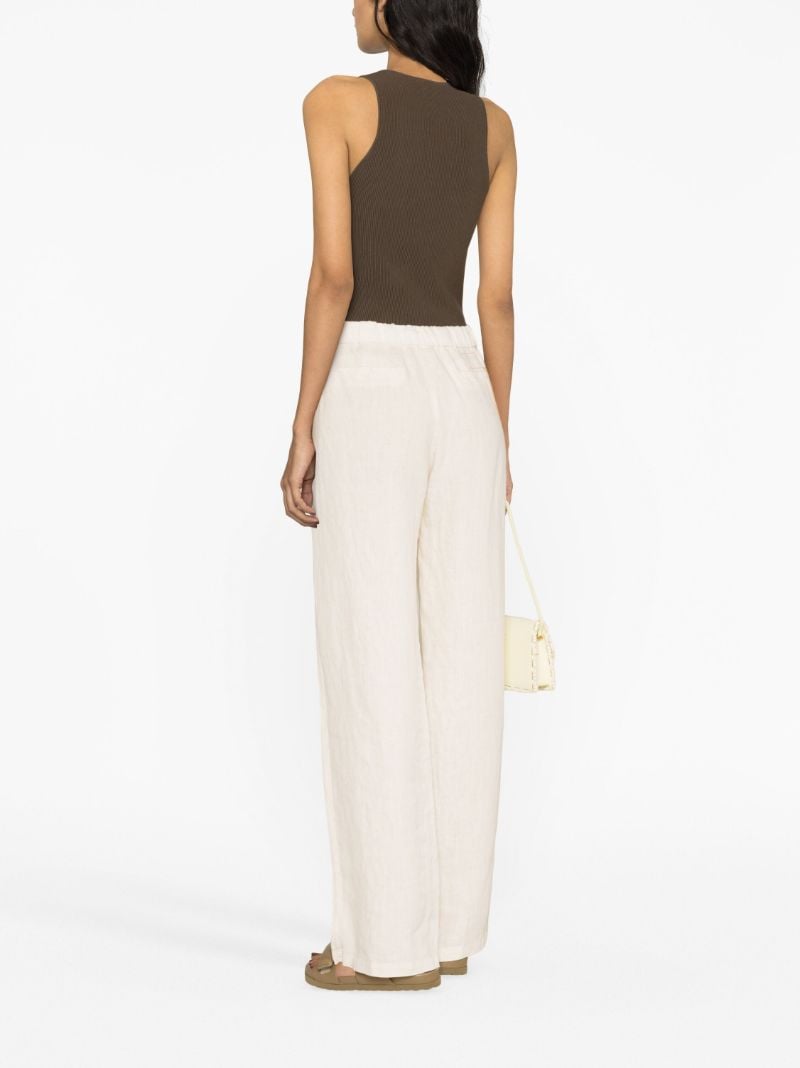 Neutral Jaleh Linen Drawstring Trousers