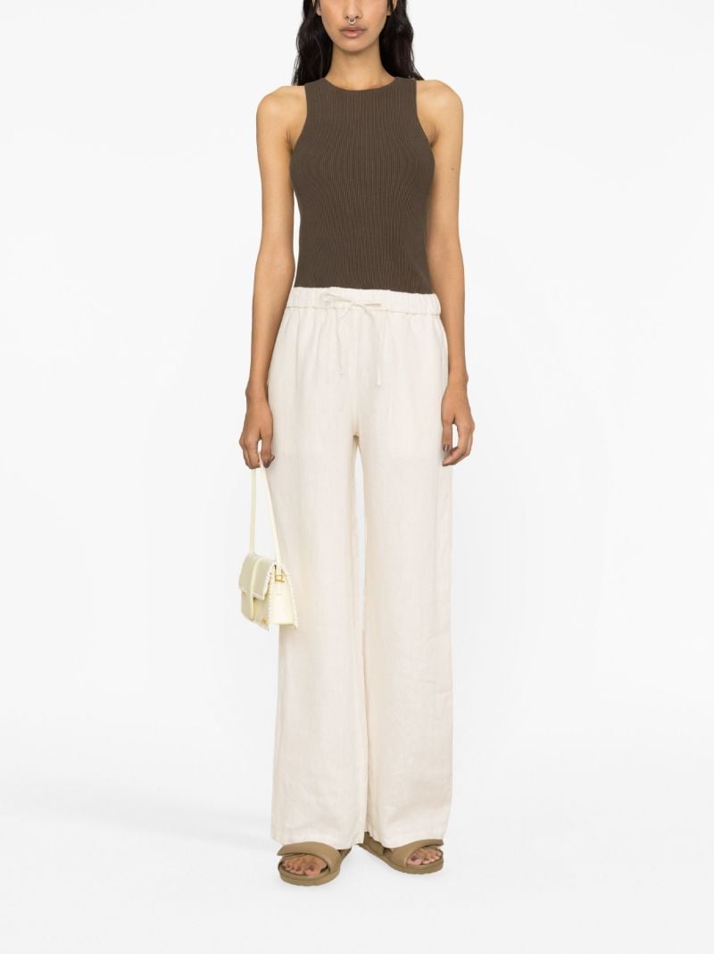 Neutral Jaleh Linen Drawstring Trousers