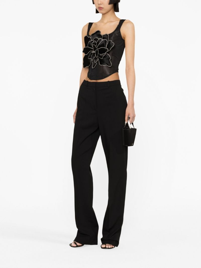 Floral AppliquÃ_x0083_Â© Corset Top