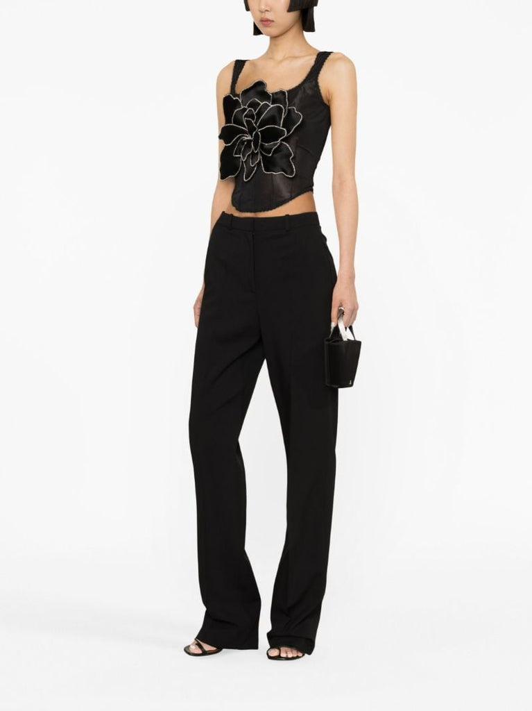 Floral AppliquÃ_x0083_Â© Corset Top