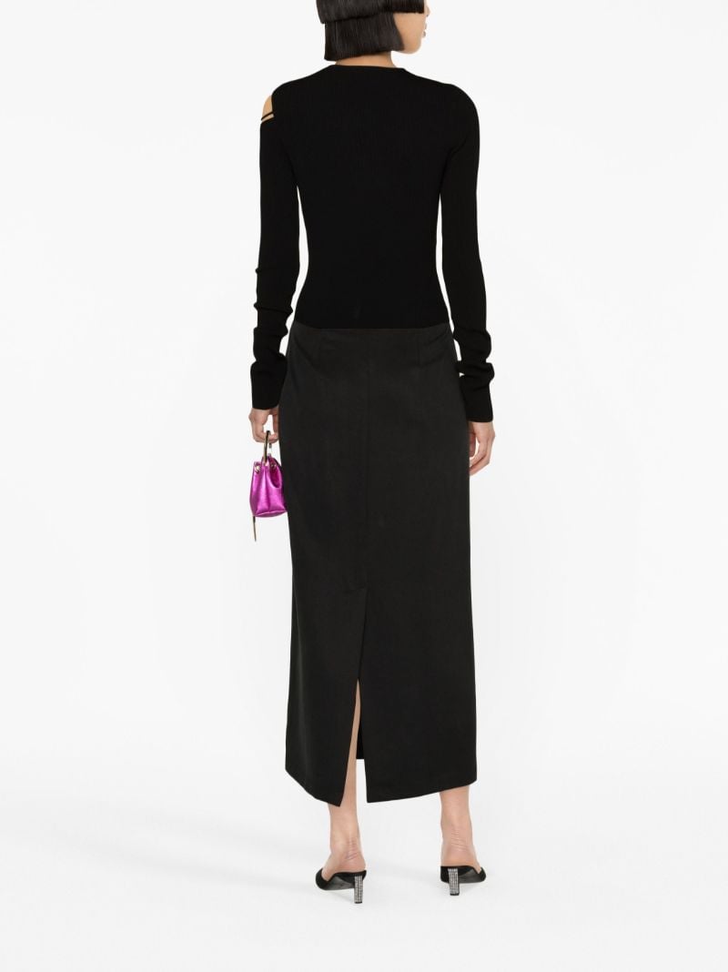 Black Georgia Cut-out Knitted Top