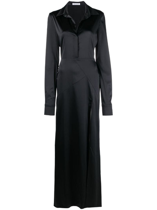 Black Karma Flower Shirt Dress