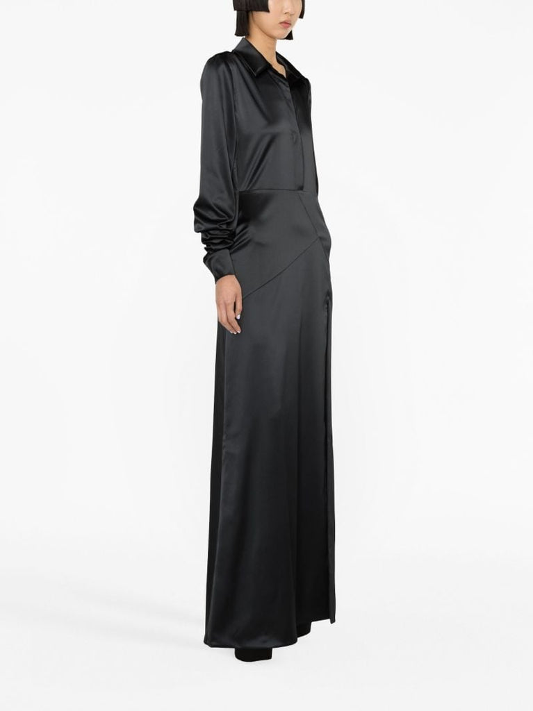 Black Karma Flower Shirt Dress