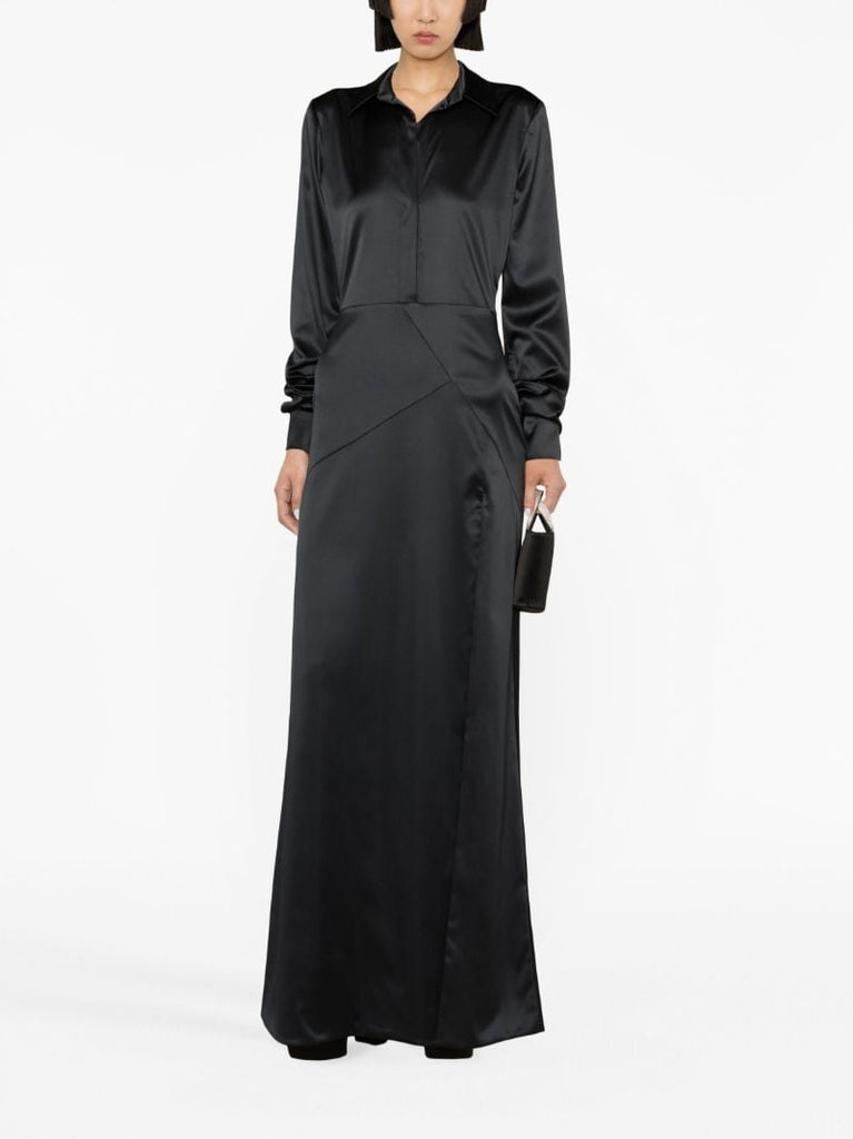 Black Karma Flower Shirt Dress