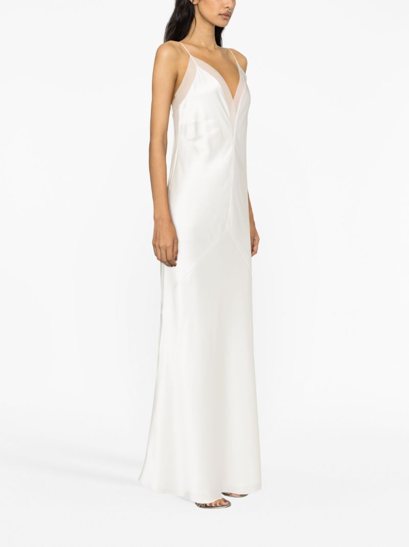 White Lotus Flower Slip Dress