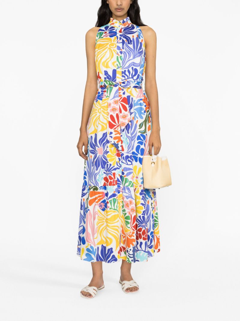 Multicolour Biba Graphic Print Belted Dress