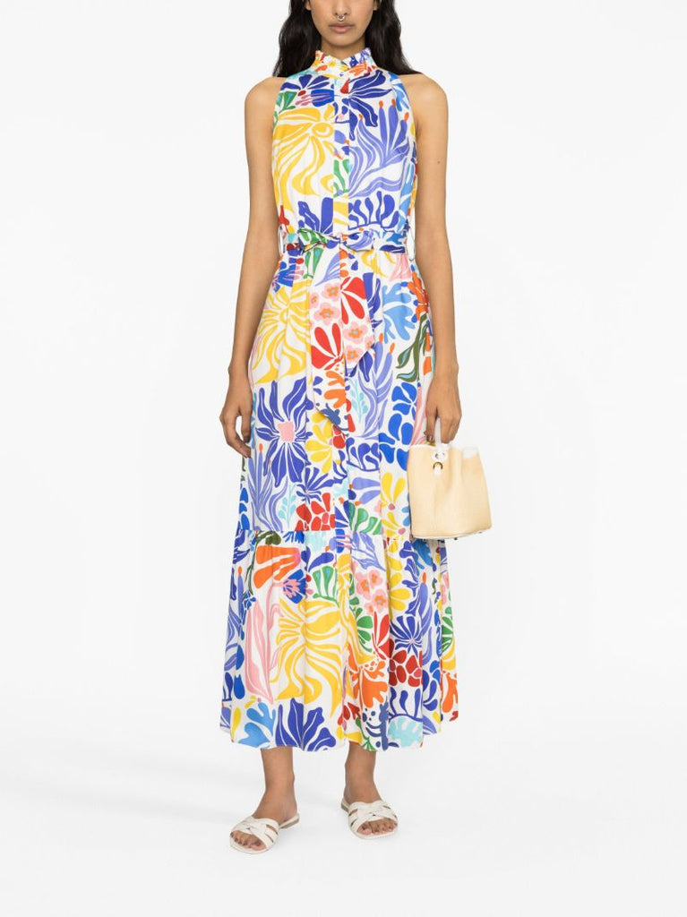 Multicolour Biba Graphic Print Belted Dress