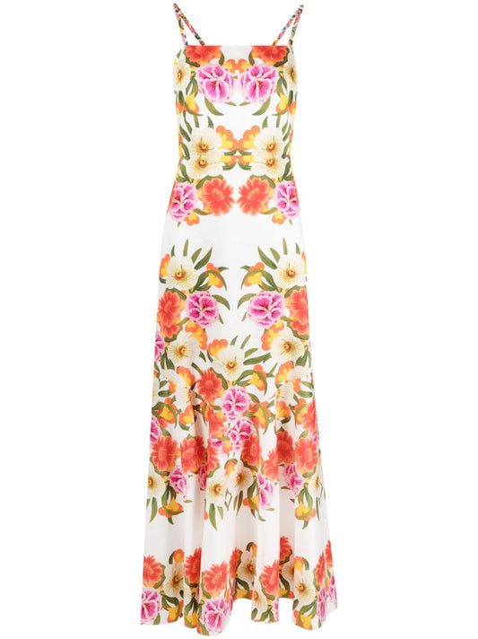 White Antonella Jalisa Floral-print Dress