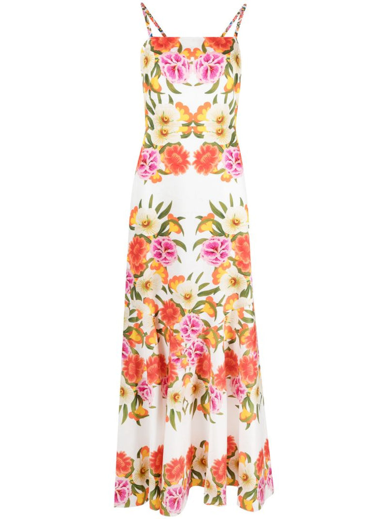 White Antonella Jalisa Floral-print Dress