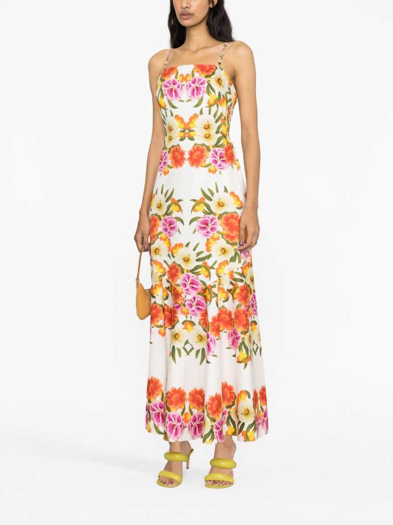 White Antonella Jalisa Floral-print Dress