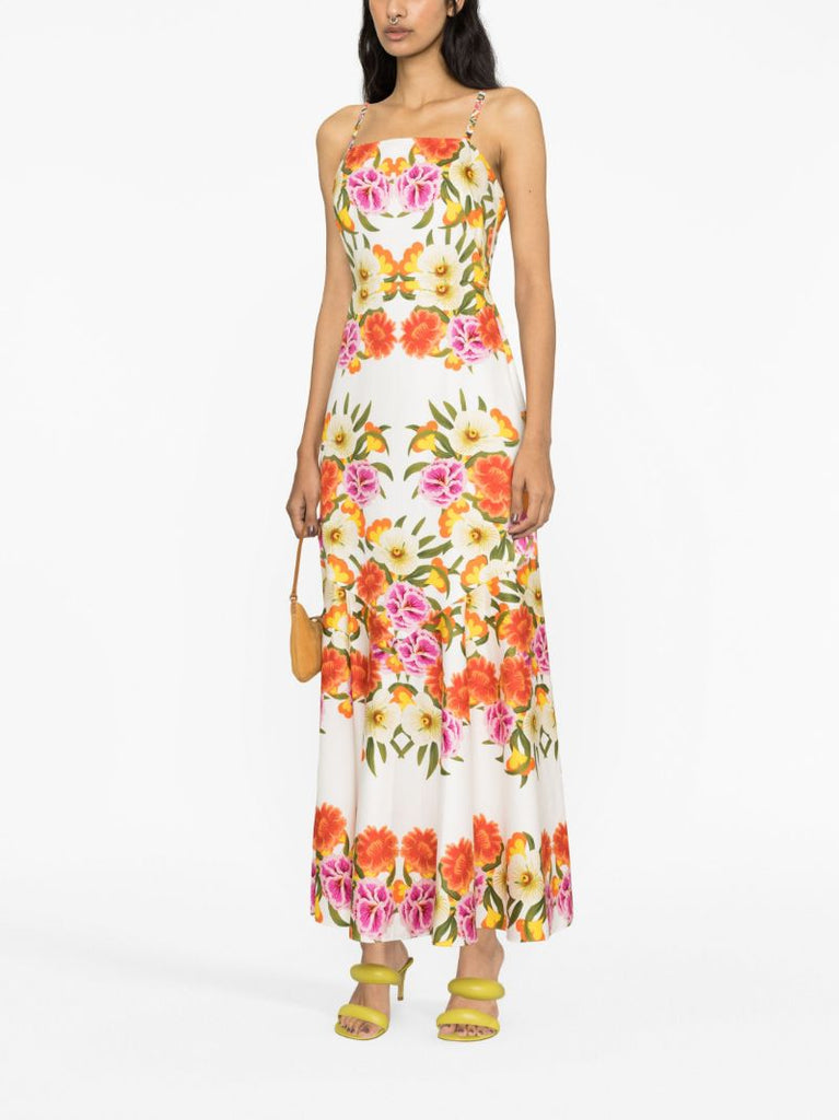 White Antonella Jalisa Floral-print Dress