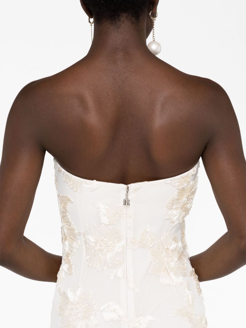 Neutral Floral AppliquÃ_x0083_Â© Gown