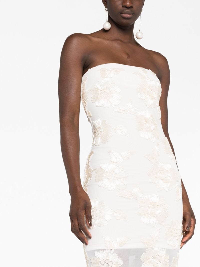 Neutral Floral AppliquÃ_x0083_Â© Gown