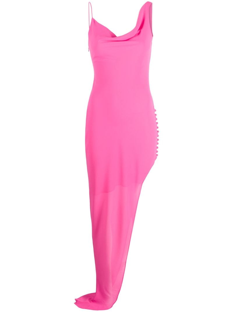 Pink Matisse Asymmetric Side-slit Maxi Dress
