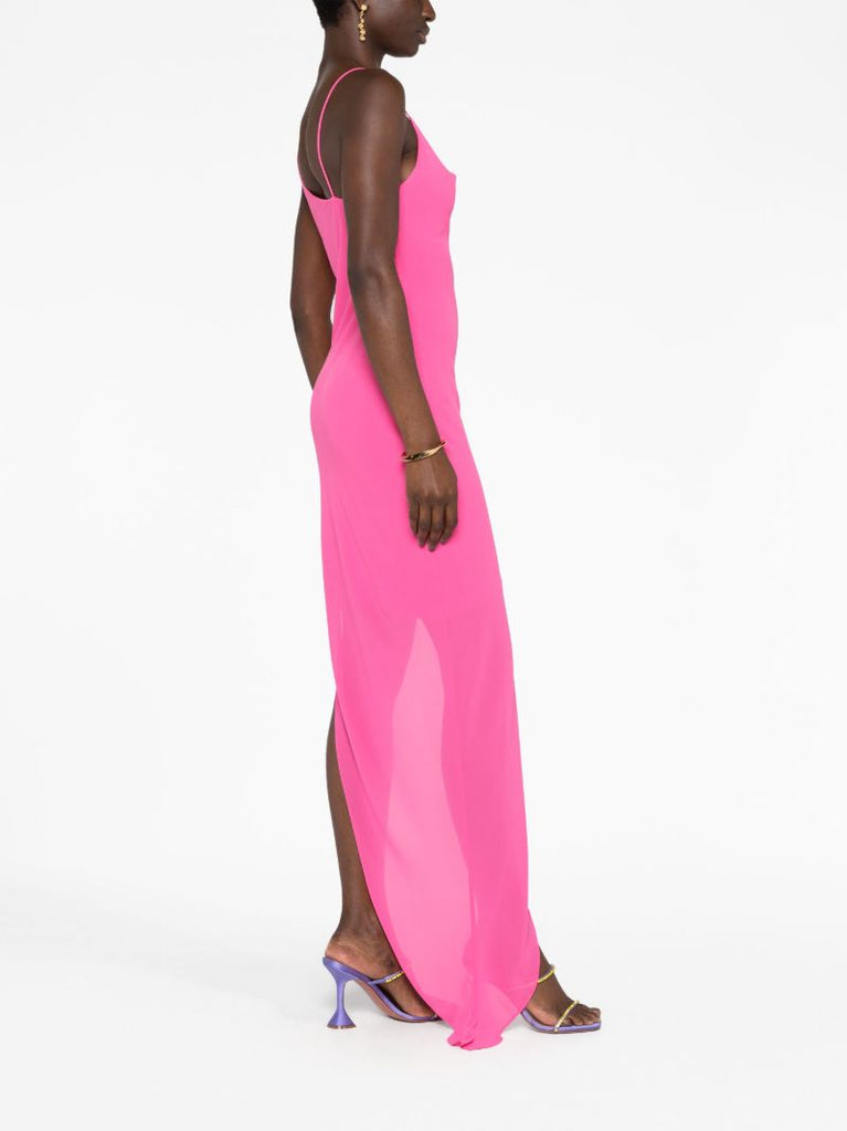 Pink Matisse Asymmetric Side-slit Maxi Dress