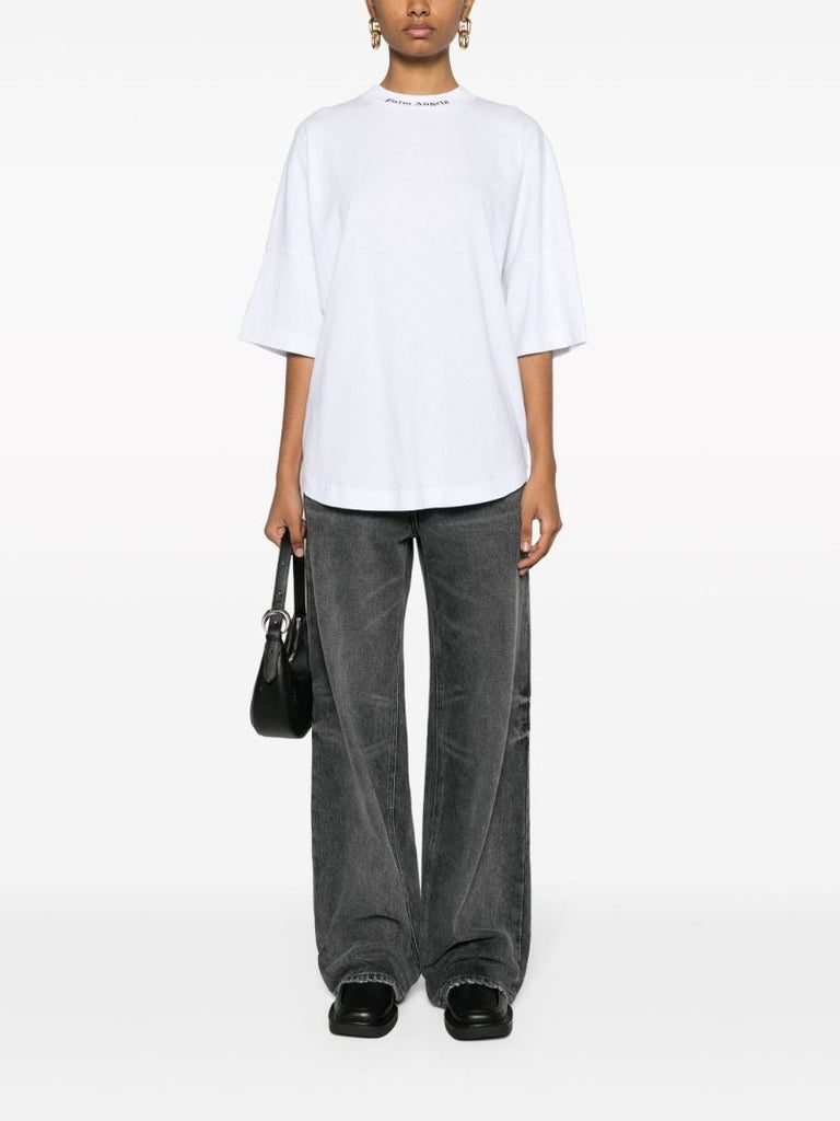 White Logo-print Cotton T-shirt