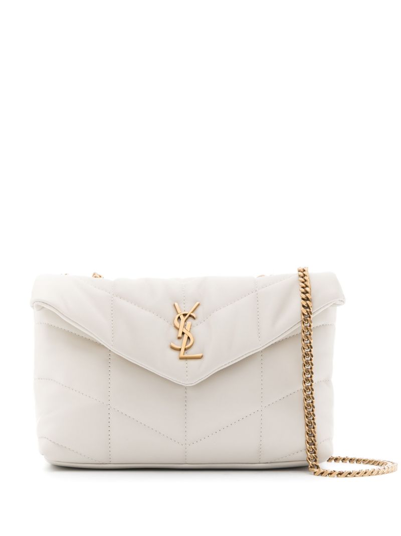 White Loulou Quilted Leather Mini Shoulder Bag
