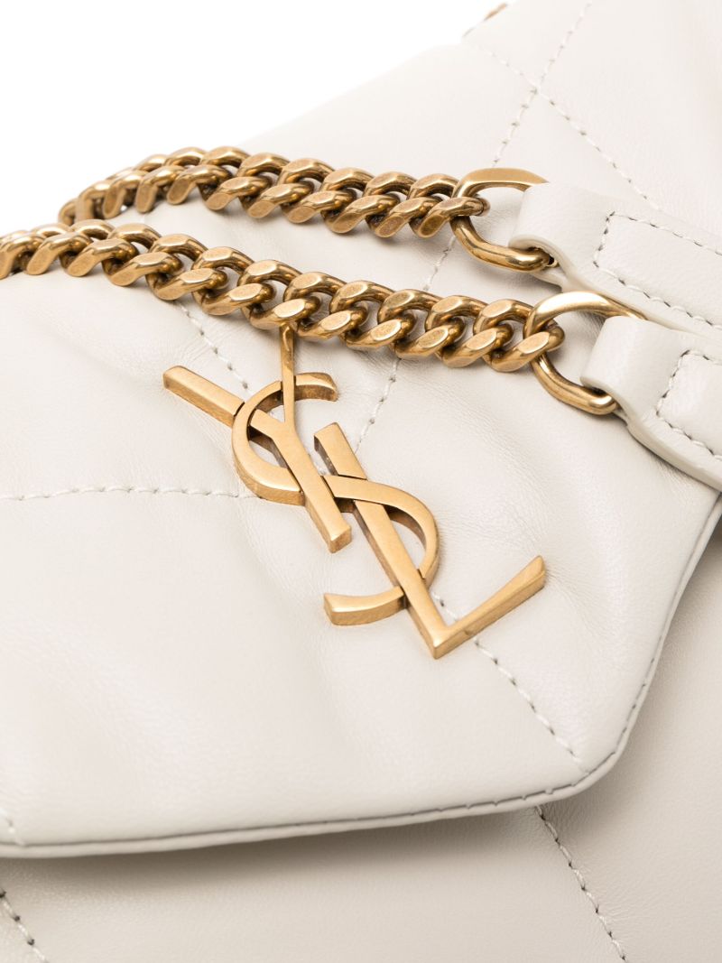 White Loulou Quilted Leather Mini Shoulder Bag