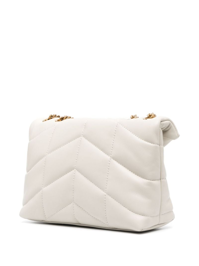 White Loulou Quilted Leather Mini Shoulder Bag