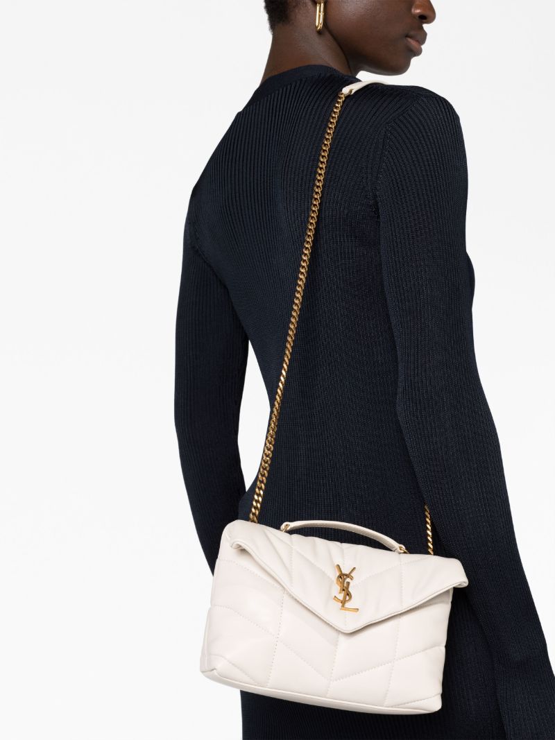 White Loulou Quilted Leather Mini Shoulder Bag