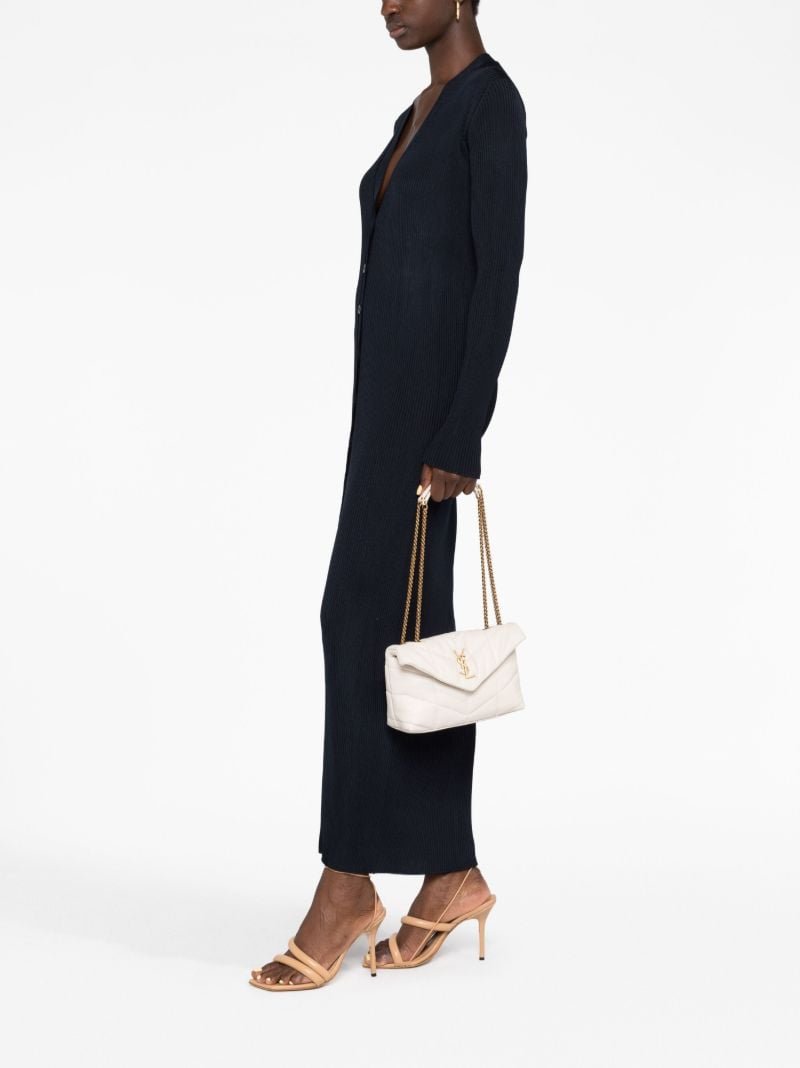 White Loulou Quilted Leather Mini Shoulder Bag